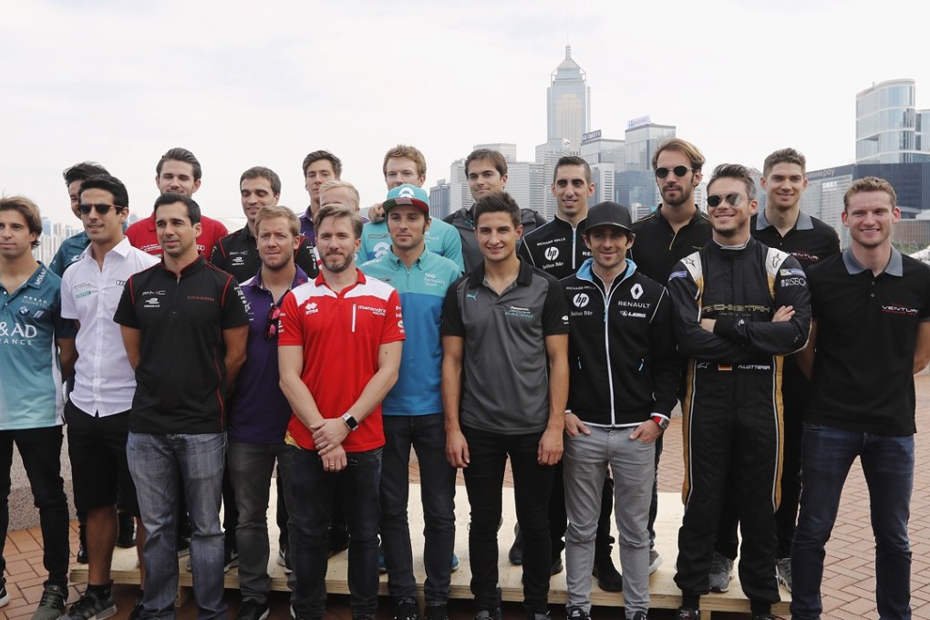 Hong Kong E-Prix Formula E drivers meet the media in Central Harboutfront. Photo: Edward Wong