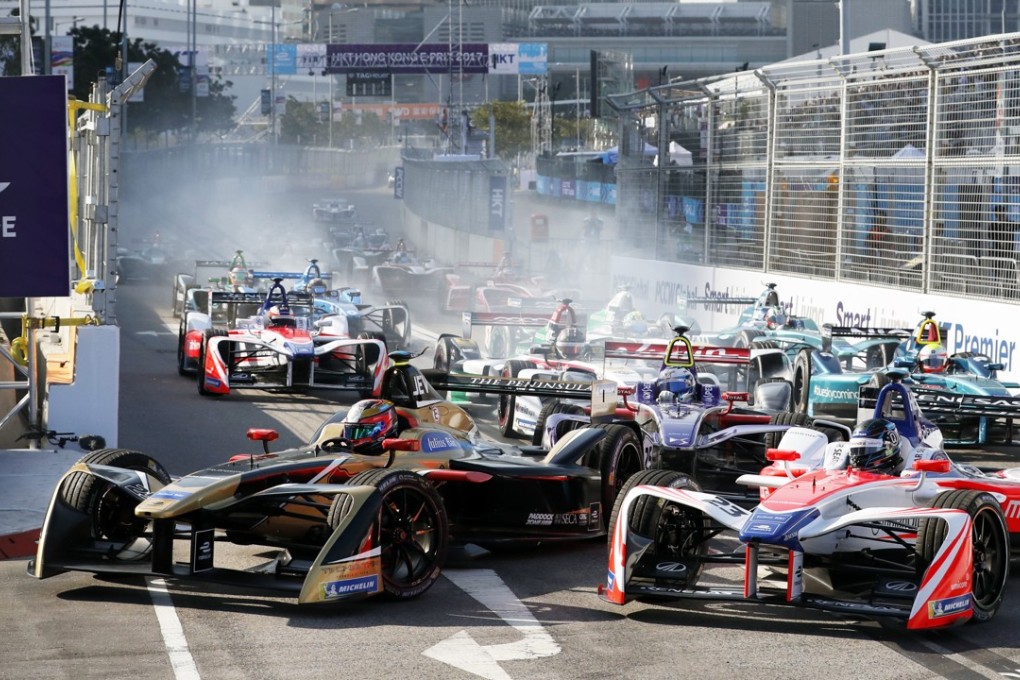 Formula E cars competed in Hong Kong this weekend. Photo: Edward Wong