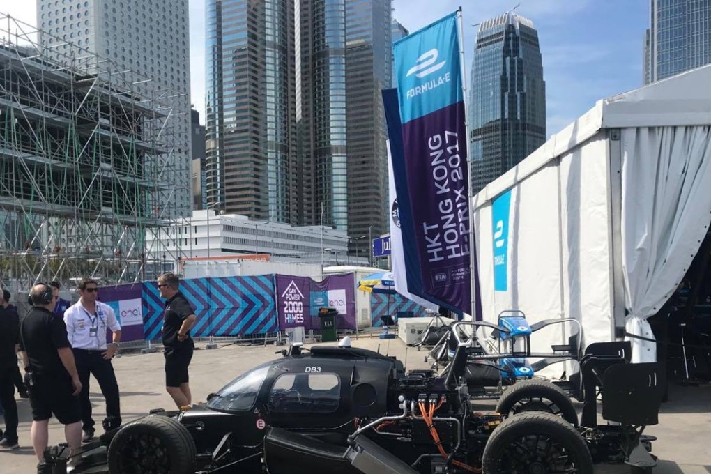 The Roborace DevBot is preparing for its first day of tests in Hong Kong. Photos: Andrew McNicol