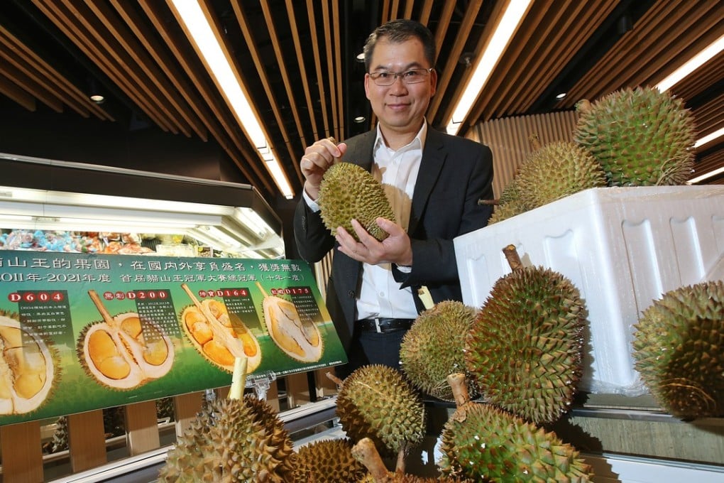 Nicholas Ng, the manager of Mali House, a company that sells durians at Sogo in Causeway Bay. Photo: David Wong