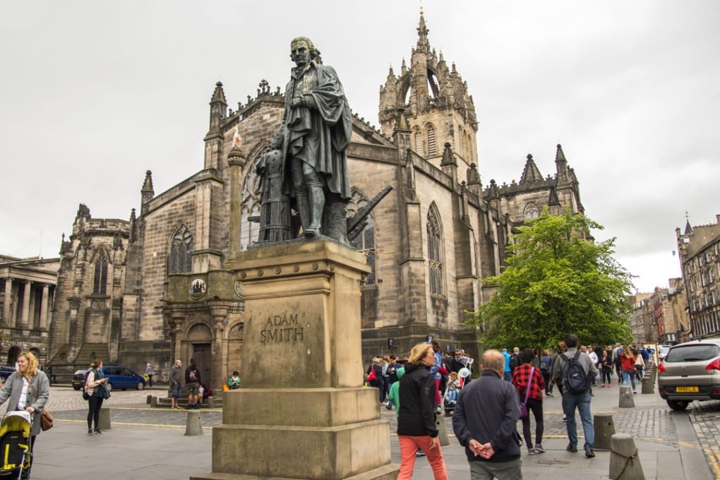 Adam Smith statue in Edinburgh, where the popularity of extended-stay hotels is forecast to increase. Photo: Tim Pile