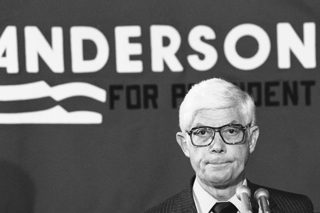 In this July 2, 1980 file photo, Independent presidential candidate John Anderson of Illinois ponders a question from reporters during a press conference in Washington. Photo: AP