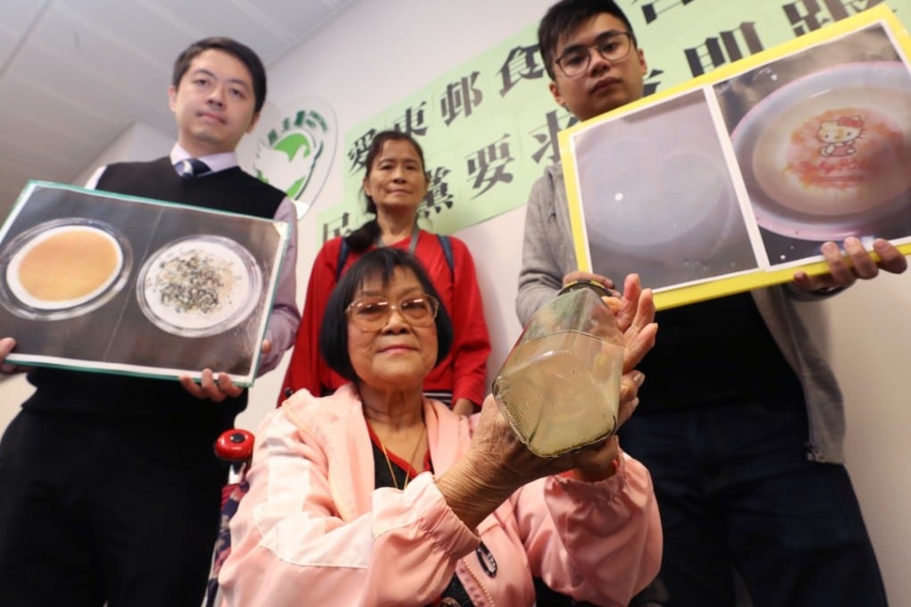 (From left) Ted Hui Chi-fung, Democratic Party legislator, Mrs Cheng, So Yat-hang; and (back) Amy Tang. Photo: Winson Wong