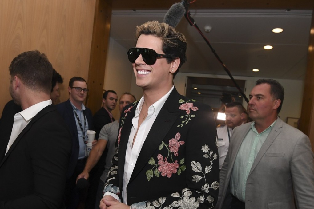 British political commentator Milo Yiannopoulos. Photo: EPA