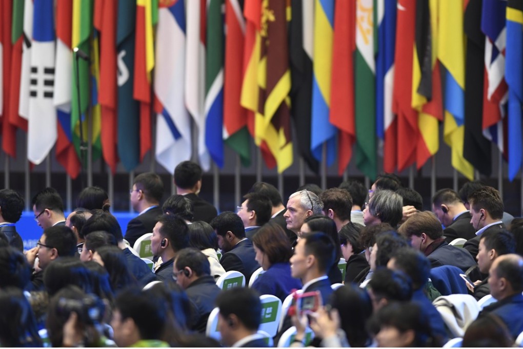 Delegates attend the opening ceremony of the World Internet Conference in Wuzhen on Sunday. Photo: Xinhua