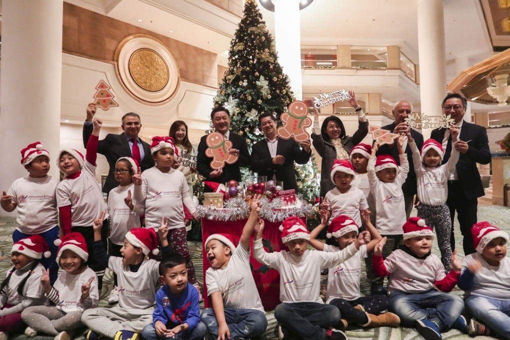 Nepalese children from the Integrated Brilliant Education Trust at the Sino Hotels Christmas party. Photo: Jonathan Wong