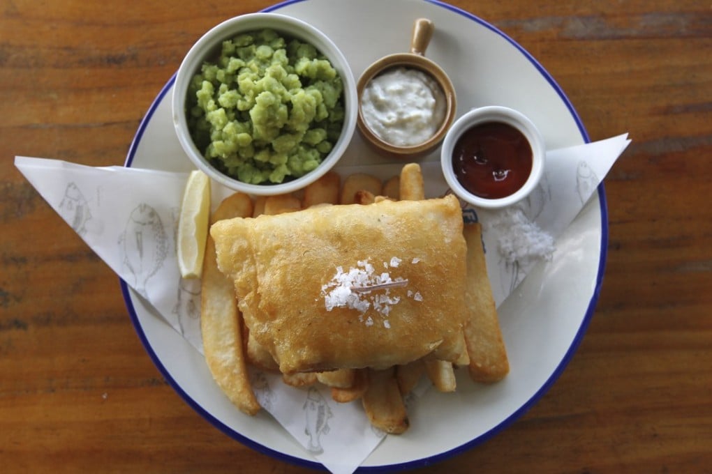 Haddock and chips with mushy peas from Fish and Chick in Kennedy Town. Photo: Roy Issa