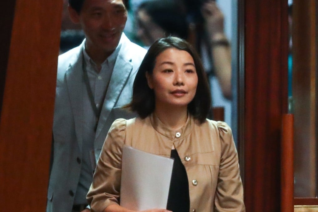 Lawmakers Lau Siu-lai and Edward Yiu attend a Legco meeting on November 16 last year. A High Court ruling in July this year stripped them, along with Nathan Law and Leung Kwok-hung, of their Legislative Council seats for improper oath-taking. Photo: Nora Tam