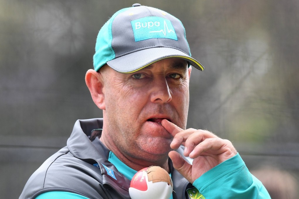 Australia coach Darren Lehmann looks on during a training session at the Adelaide Oval. He believes there is an alcohol issue in the England squad. Photo: EPA