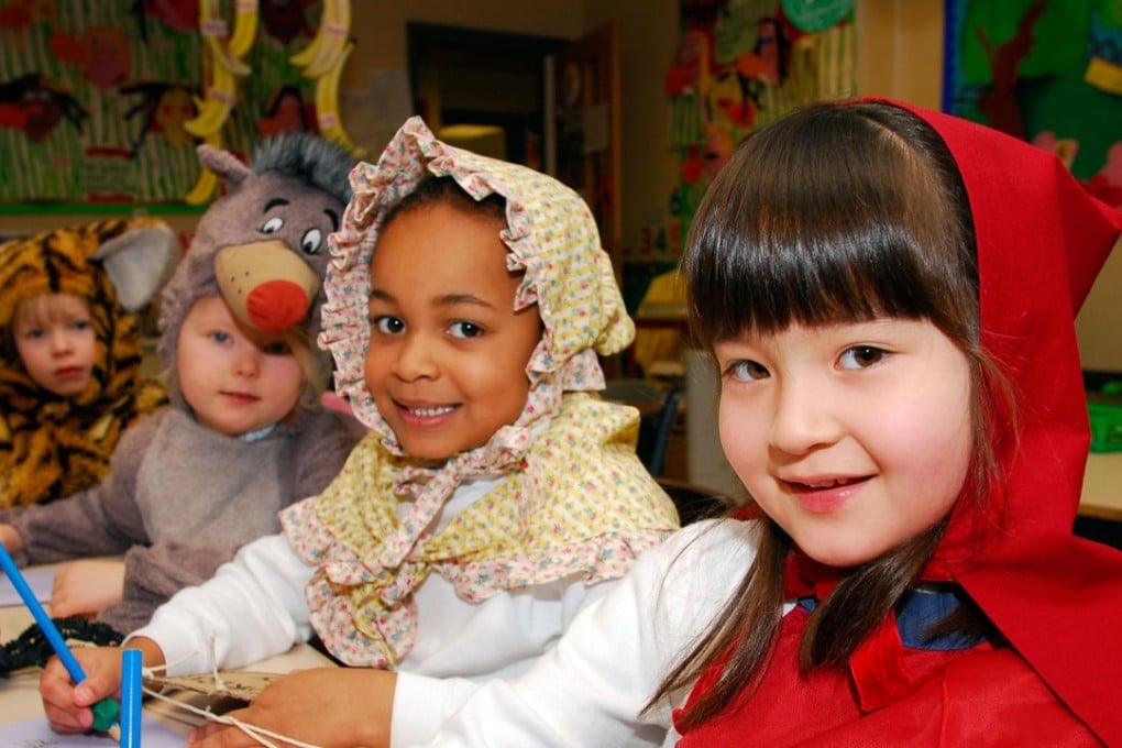 Parents can extend nursery rhyme fun with their child by encouraging them to devise their own actions, paint pictures of their favourite characters, and having a dressing-up box for role play. Photo: Alamy