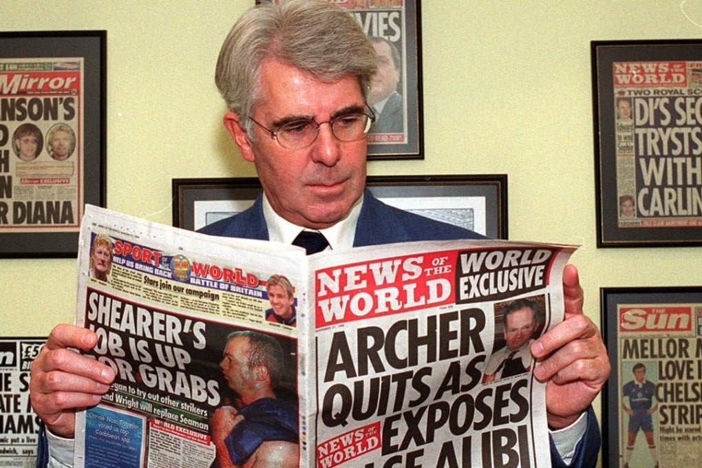 Publicist Max Clifford in his office in London in 1999. Clifford, who has died in prison, was famed for turning tittle-tattle into tabloid cash. Photo: AP