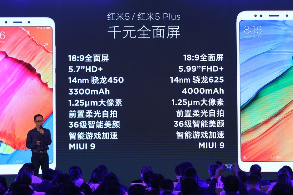 Xiaomi, considered China’s equivalent to Apple, introduced two full-screen smartphones in Beijing this week. Photo: Simon Song