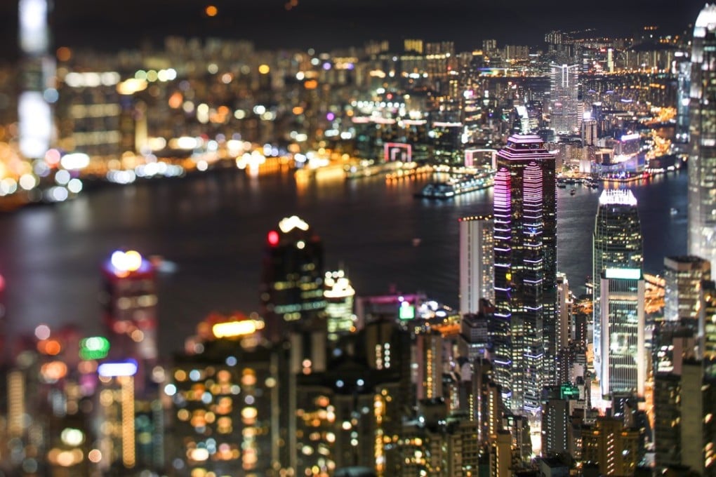Hong Kong at night. Parts of the city exhibit nighttime brightness 1,000 times background levels. Photo: Bruce Yan