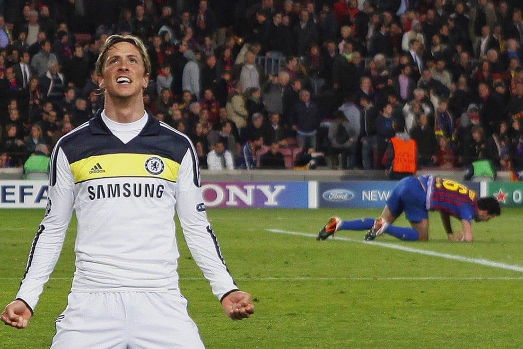 Fernando Torres’ goal helped knock Barcelona out in the Champions League semi-finals at the Camp Nou stadium in 2012. Photo: AP