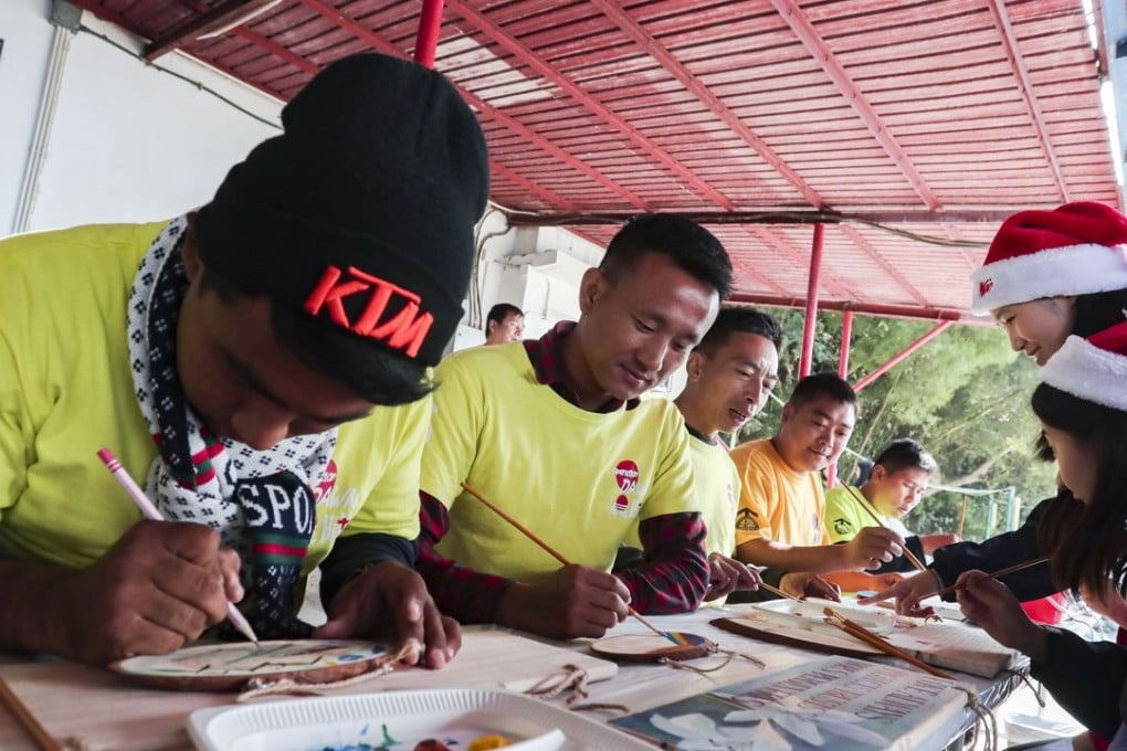 Students from Operation Dawn with volunteers on Dawn Island in Sai Kung. Photo: Jonathan Wong