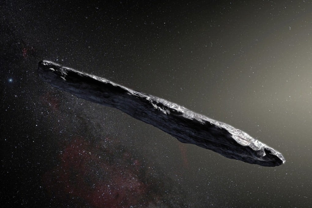 An undated artist’s impression made available by the European Southern Observatory depicts the first interstellar asteroid, named ‘Oumuamua. Photo: EPA