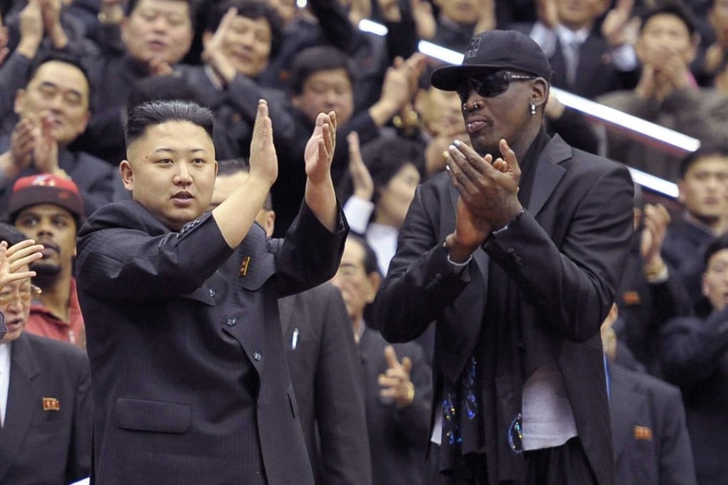 North Korean leader Kim Jong-un and former NBA basketball player Dennis Rodman in 2013. Photo: Reuters