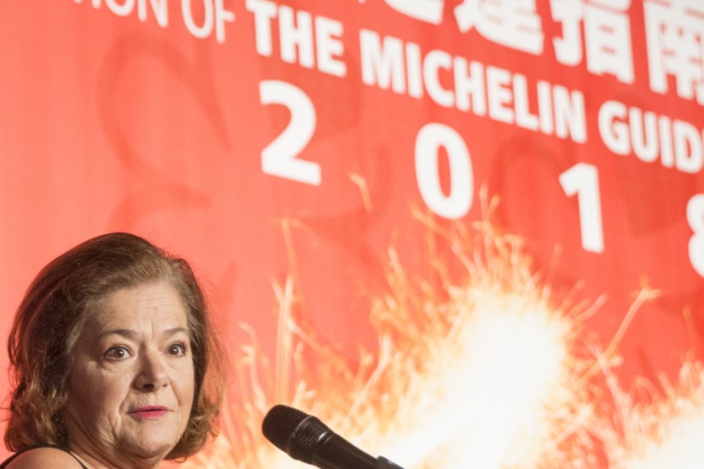 Claire Dorland-Clauzel, Michelin executive vice-president, in Macau last month for the launch of the Michelin Guide Hong Kong and Macau 2018.