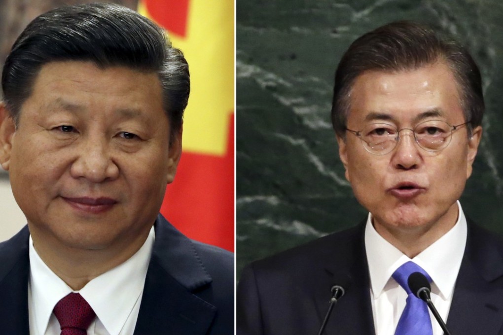 After well over a year of icy relations between the two countries, Chinese President Xi Jinping (left) and South Korean President Moon Jae-in will have plenty to discuss when the pair meet in Beijing this week. Photo: AP