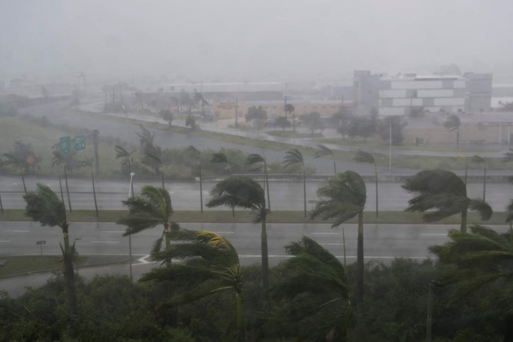 Heavy winds and rain from Hurricane Irma are seen in Miami, Florida in September. The storm was the top trending Google search term in the US and globally in 2017. Photo: AFP
