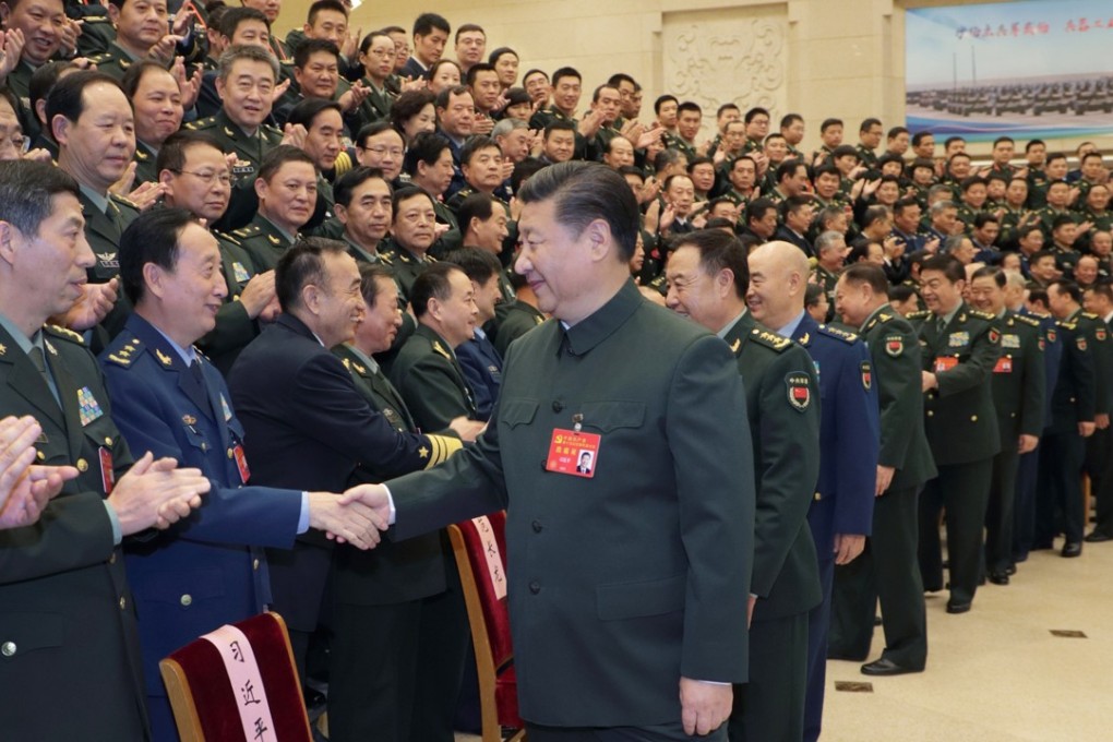Chinese President Xi Jinping meets delegates at the 19th CPC National Congress. Photo: Xinhua