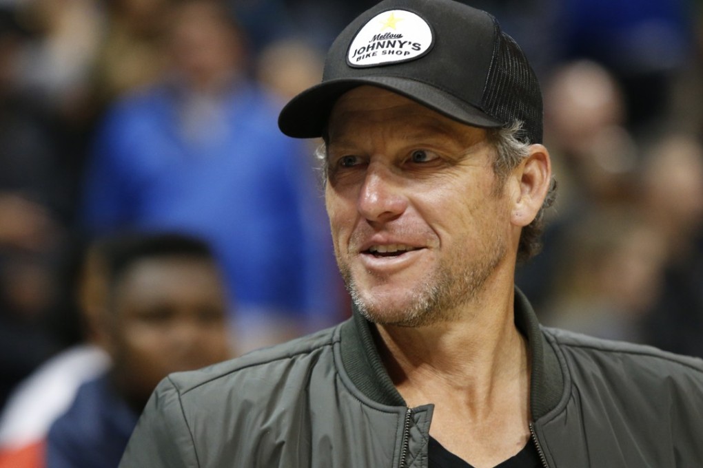 Former cyclist Lance Armstrong at an NBA game between the Cleveland Cavaliers and Atlanta Hawks. Photo: AP