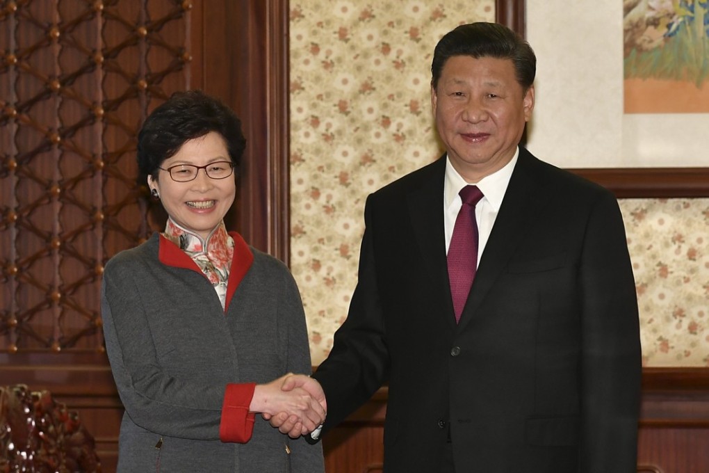 Hong Kong leader Carrie Lam’s meeting with President Xi Jinping took place at the end of her maiden duty visit to Beijing. Photo: ISD