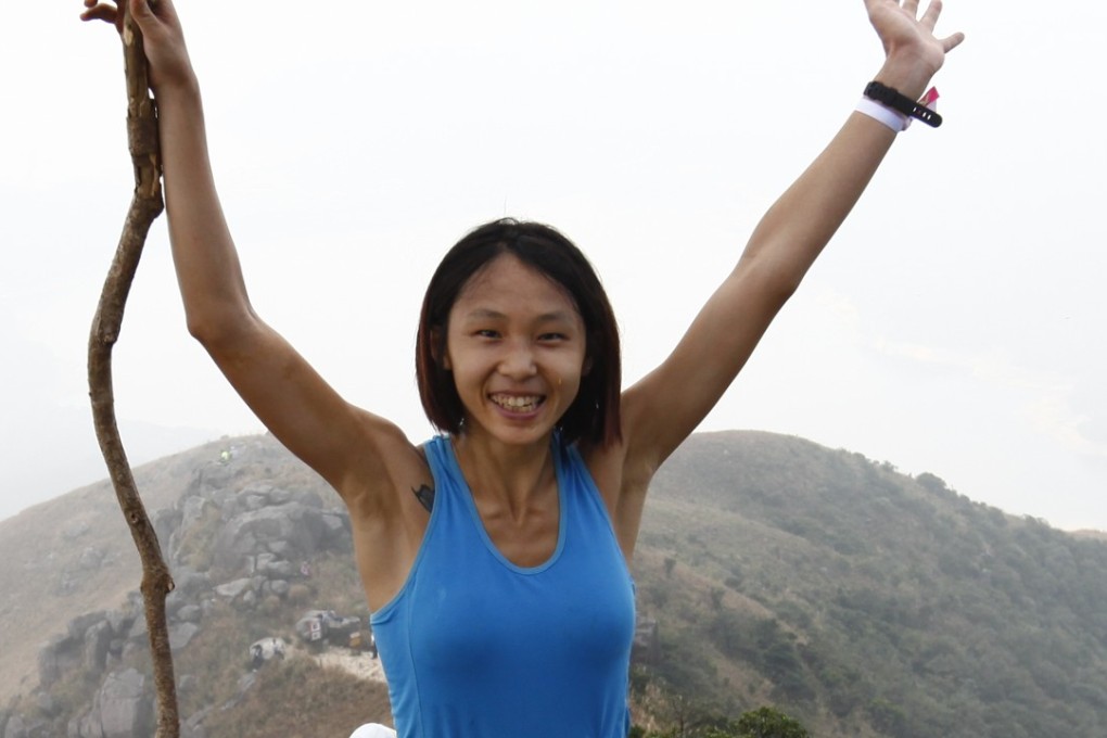 Cheung Man-yee climbs Lantau Peak. She is flying to Thailand for her first oversees race. Photos: Action Asia Events