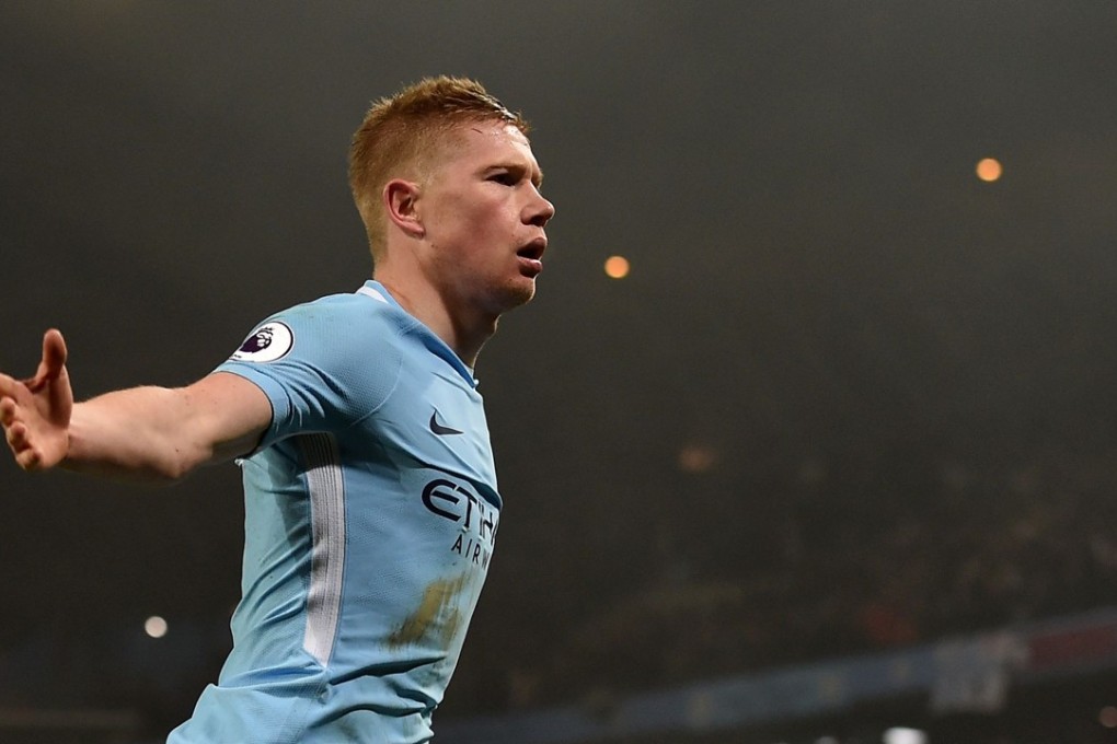 Kevin De Bruyne put the game beyond Tottenham with his goal. Photo: AFP