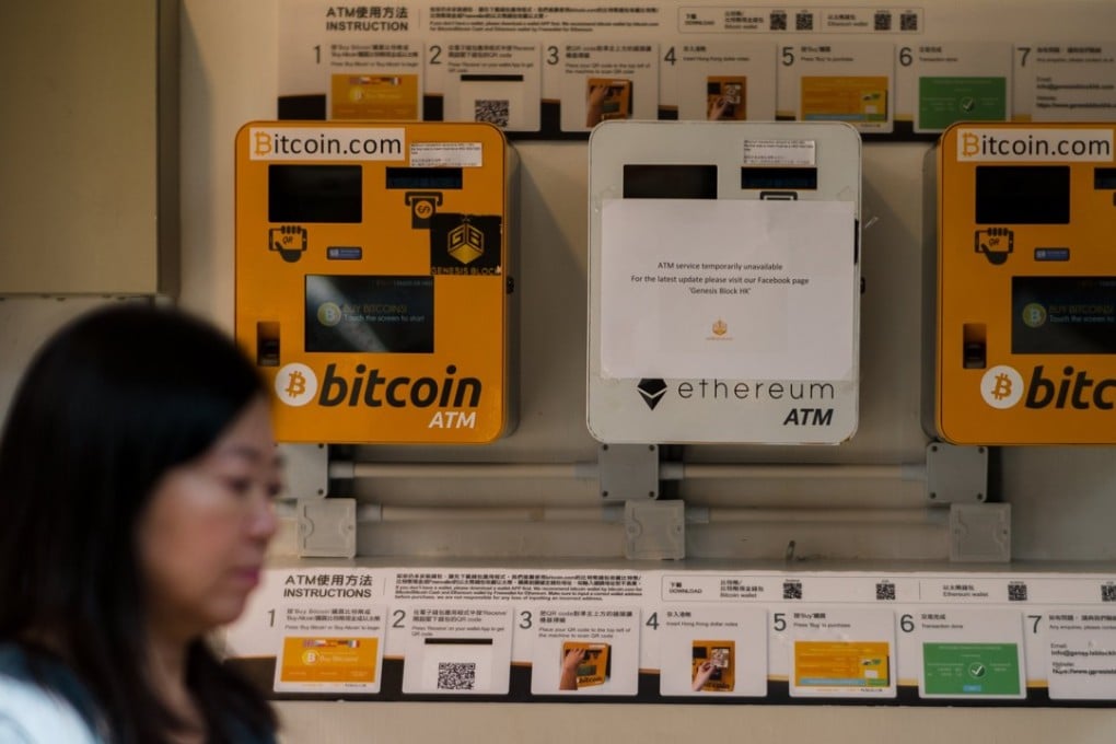 Cryptocurrency ATMs have sprung up in Hong Kong. Photo: EPA