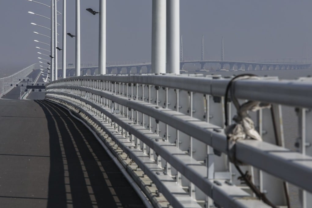 The 55km crossing consists of three cable-stayed bridges and an undersea tunnel. Photo: Edward Wong