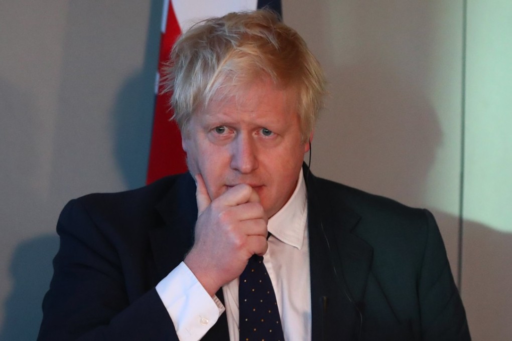 Britain’s Foreign Secretary Boris Johnson at a press conference at the National Maritime Museum in London. Photo: EPA