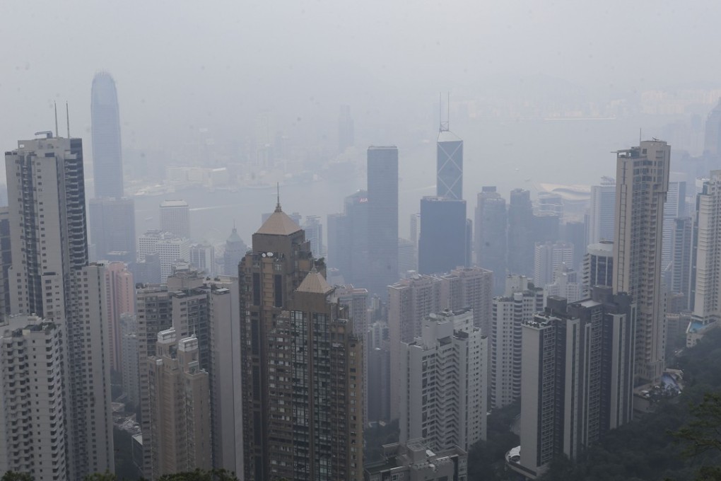 Haze can be thick in Hong Kong when pollution levels are high. Dickson Lee