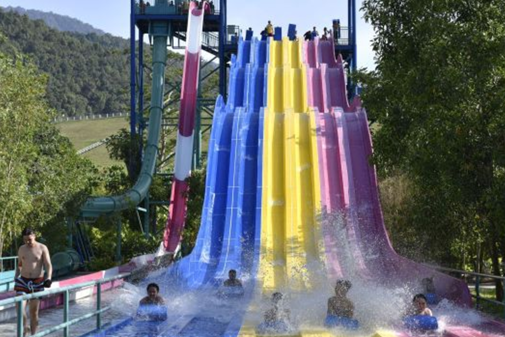 The Speed Racer water slide at ESCAPE Waterplay in Penang, Malaysia. Photo: The Star