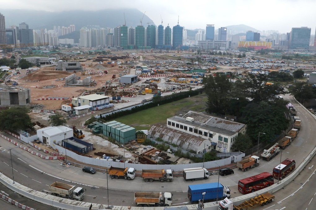 The Kai Tak development area in Hong Kong, site of the city’s former airport. The government will release more land in the area in the three months to March 2018. Photo: Edward Wong