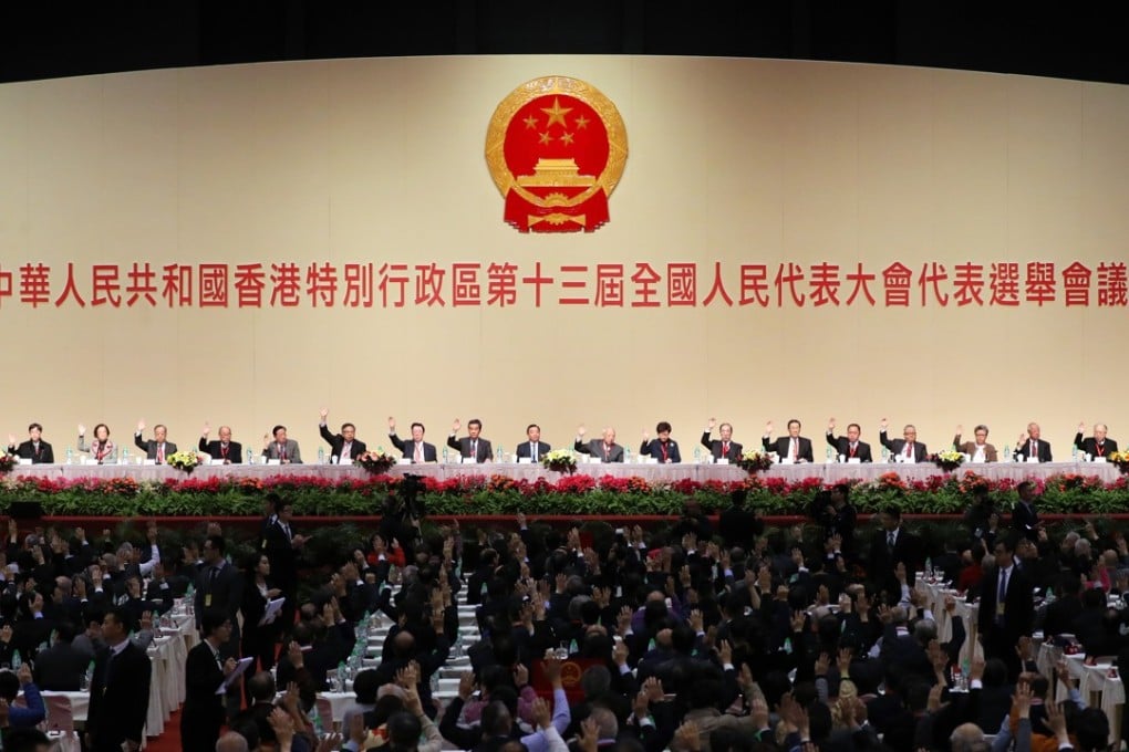 The press conference for the election of local delegates to the National People’s Congress. Photo: Winson Wong