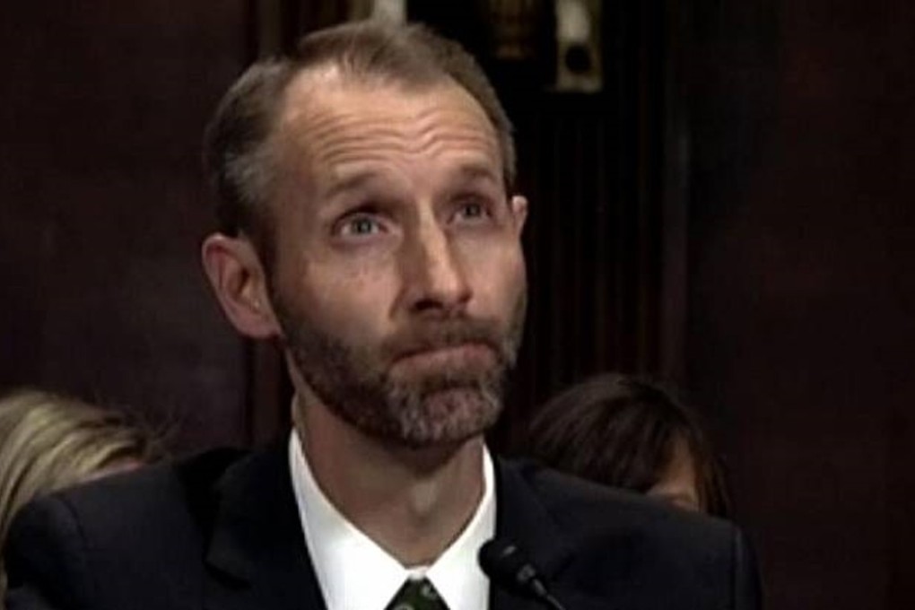 Matthew Petersen at his ill-fated December 13 nomination hearing for his proposed appointment to the United States District Court for the District of Columbia. Photo: Supplied