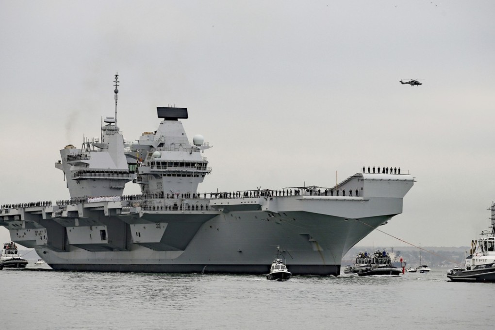 The HMS Queen Elizabeth aircraft carrier is in need of repairs after a leak was found. Photo: AP