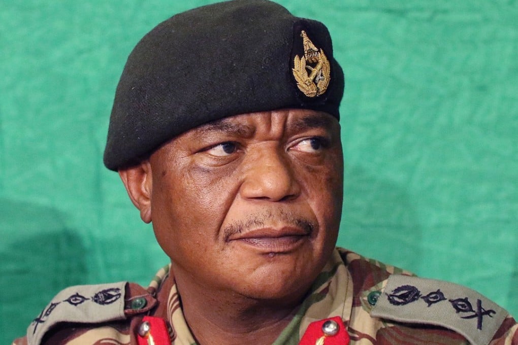 Zimbabwe National Army commander Constantino Chiwenga addressing a press conference at the army headquarters in Harare, Zimbabwe, last month. Zimbabwe's government said Chiwenga was set to retire from his post and is tipped to become Zimbabwe’s vice-president. Photo: EPA-EFE