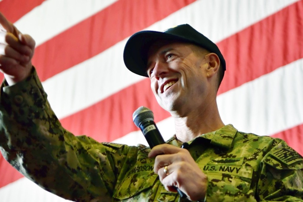 Admiral John Richardson expressed concern about Beijing’s activities in the South China Sea. Photo: Kyodo