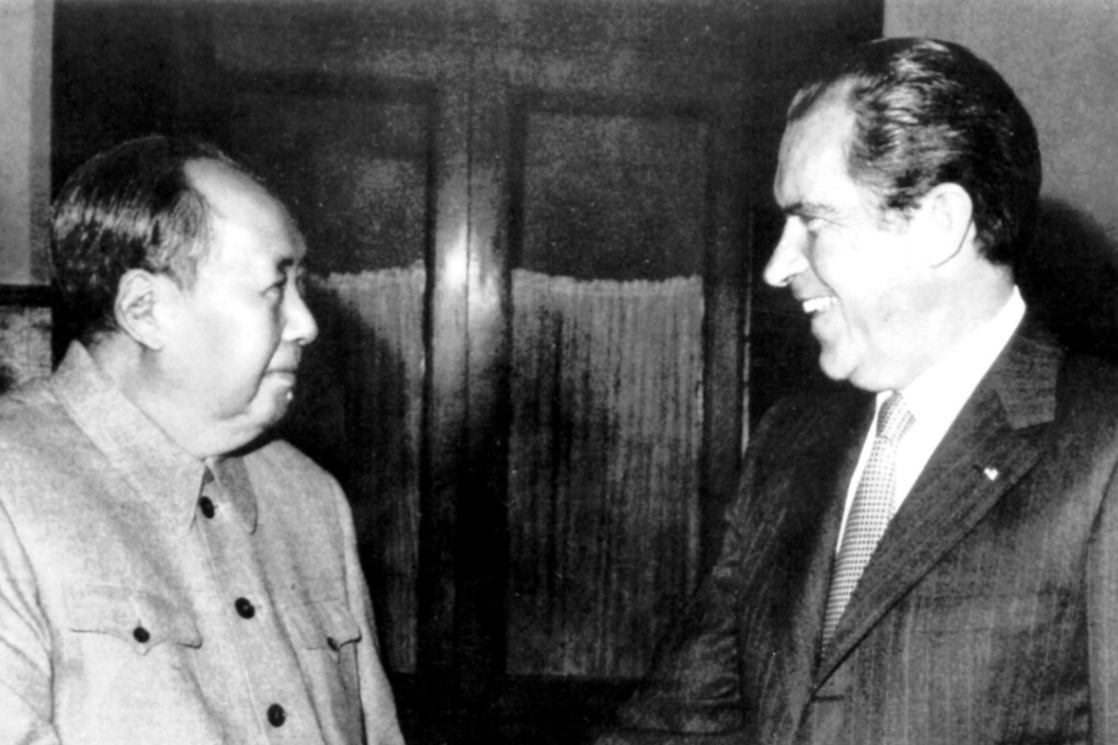 Over the past 45 years the leaders of China and the United States have met on dozens of occasions, but it all began in February 1972, when Chinese leader Mao Zedong (left) welcomed US President Richard Nixon to Beijing. Photo: Xinhua