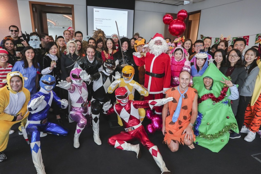 The UBS Christmas party at the Two International Finance Centre in Central. Photo: Jonathan Wong