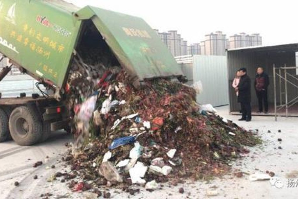 Workers at a waste processing facility in eastern China searched through 13 tonnes of garbage to find a diamond ring worth more than US$16,000 that had been accidentally discarded by its owner. Photo: News.163.com