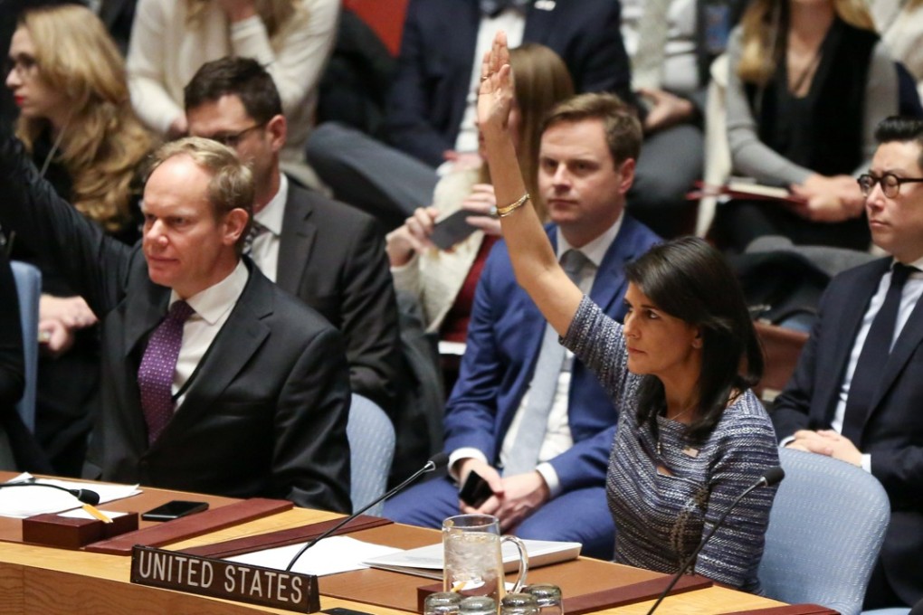 Members of the UN Security Council vote 15-0 to impose new sanctions on North Korea. Photo: Reuters
