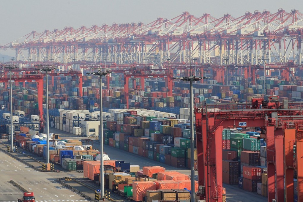 Containers at the Yangshan Deep Water Port, part of the Shanghai Free Trade Zone. Photo: Reuters