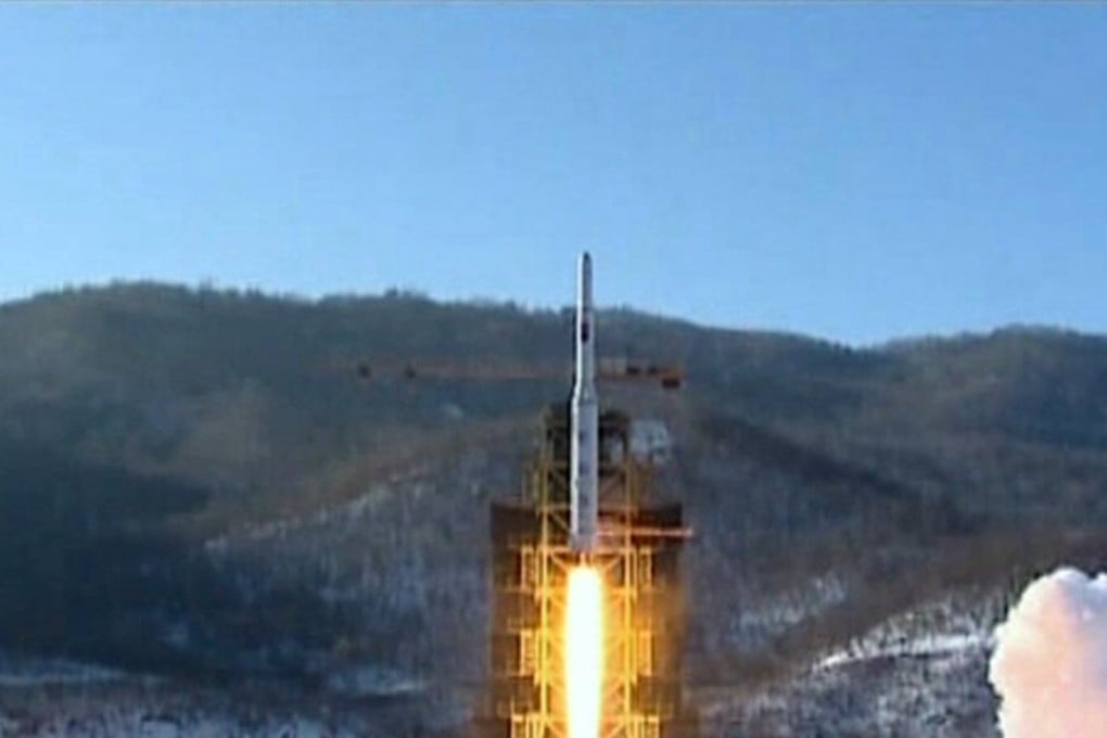 A video grab from KCNA shows the Unha-3 (Milky Way 3) rocket launching at the North Korea's West Sea Satellite Launch Sitec in December 2012. File photo: Reuters