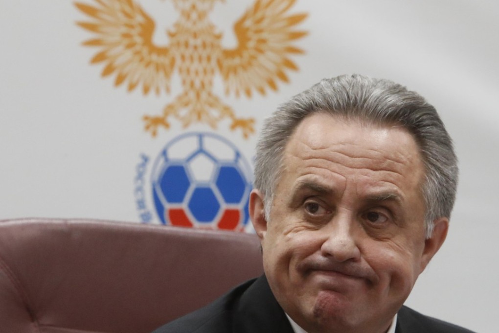 Russian deputy prime minister Vitaly Mutko reacts during a press conference after the Russian Football Union's executive committee meeting in Moscow. Photo: Reuters