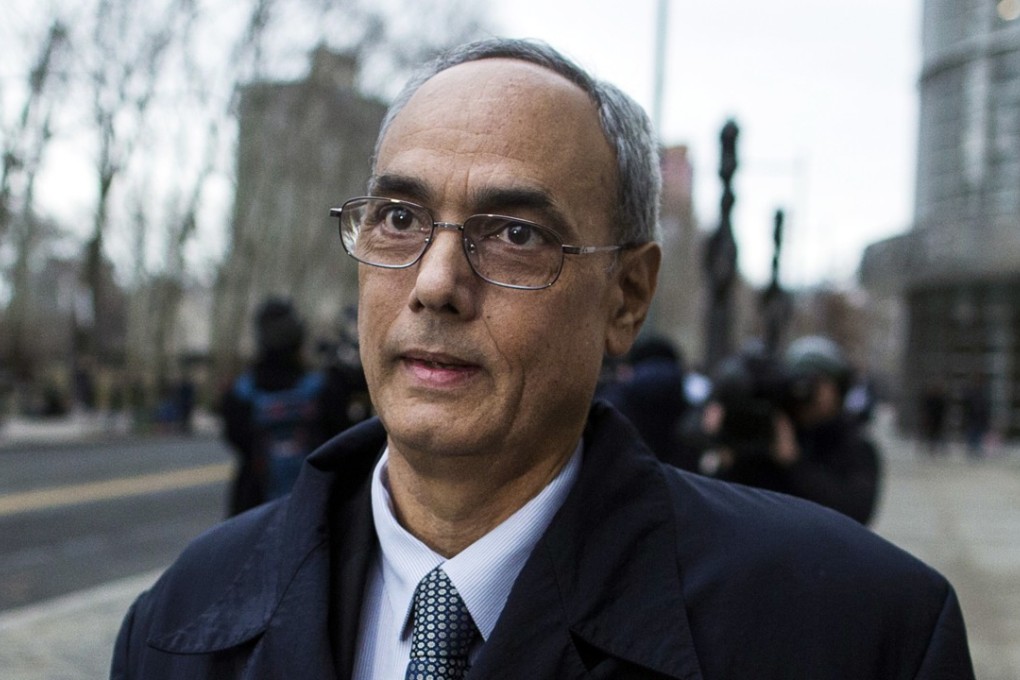 Manuel Burga, the former president of Peru's soccer federation, leaves federal court in Brooklyn, New York. Photo: AP