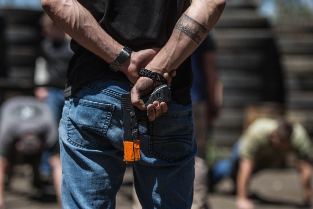 South African farmers train in the use of firearms and self-defence. Photo: AFP