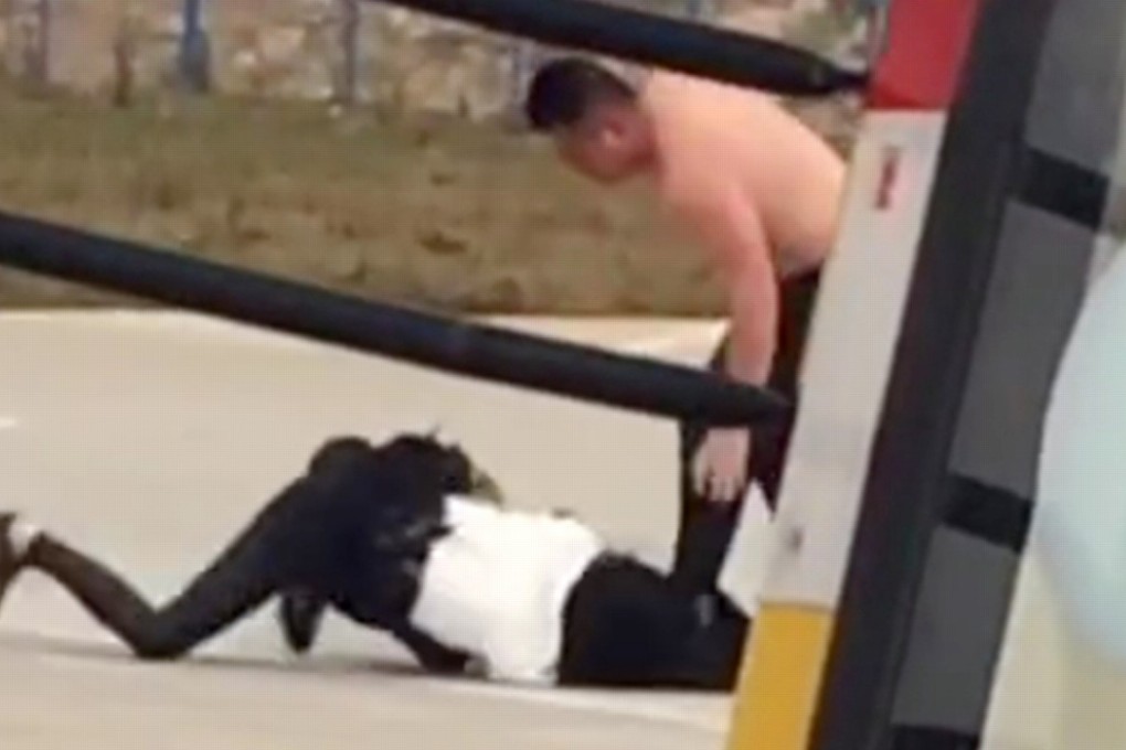 A couple who ended up brawling on the runway were, perhaps unsurprisingly, denied permission to board their flight. Photo: Handout